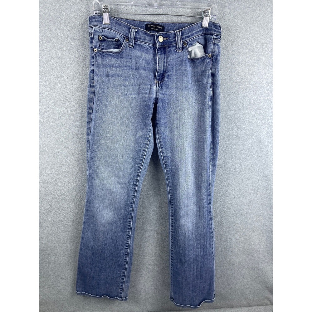 Banana Republic Slim Bootcut Jeans Women's 6 Blue Light Wash Cowgirl